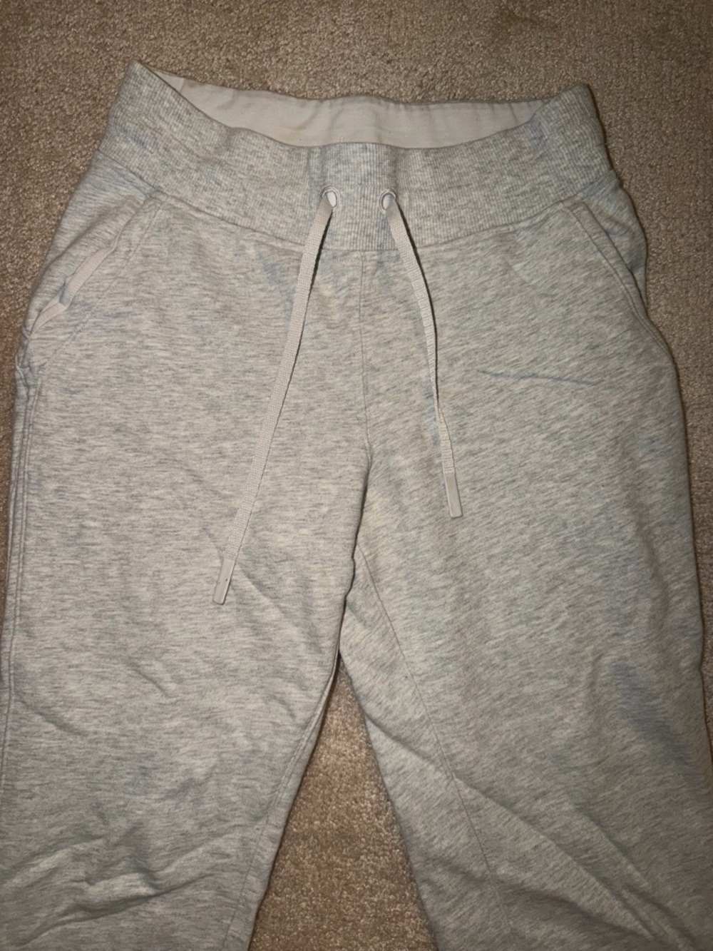 Light Gray Lululemon Drawstring Sweatpants